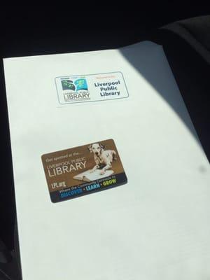 Library card and info!