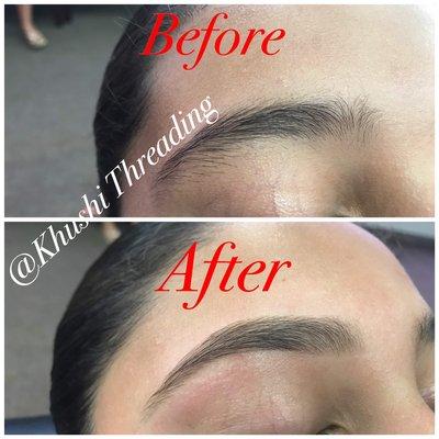 Eyebrows done by Khushi