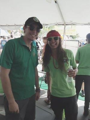 Justin La Salle and Gabe Zambrowski at Stone Wall Parade 2018 in Wilton Manors, Florida!