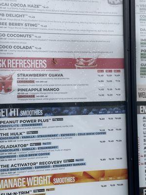 Menu board