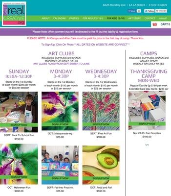 Kids Art Clubs & Camps Start September 2015