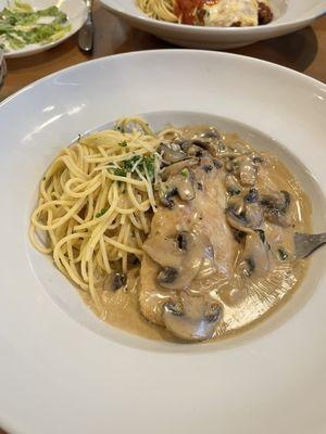 Chicken Marsala! Very good sauce!