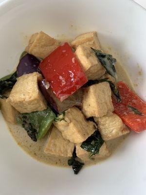 Green curry with tofu