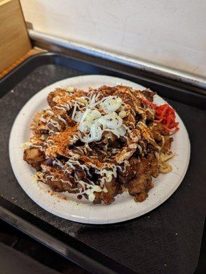 fried chicken rice bowl