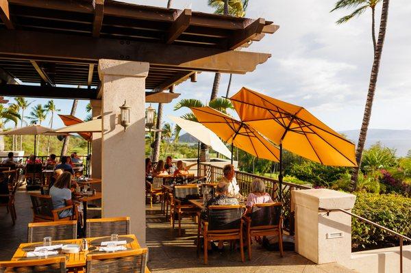 Terrace dining with the best panoramic views on Maui