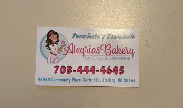 Alegrias Bakery