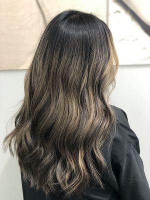 Ash brown balayage