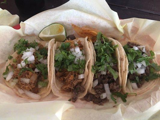 Carnitas - Fried Pork / Asada - Steak tacos