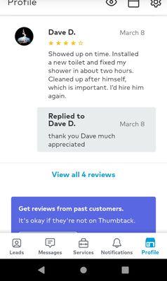 Reviews from my other apps