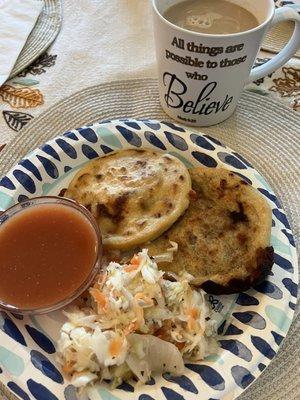 Pupusas (we ordered them to go)