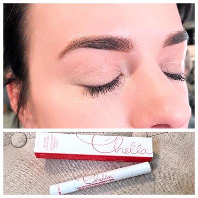 Loving this Chella brow cream for filling in the brows. This beauty came in for a brow clean-up today.