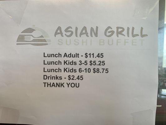 Lunch Price