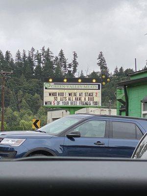 Green Valley Signage from Parking Lot