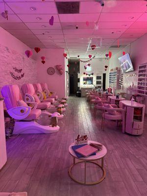 All pink salon