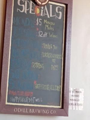 Menu board