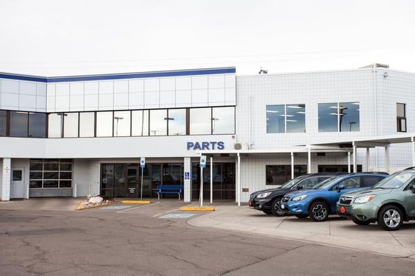 Our Parts Department at Groove Subaru - Just walk right in to speak with our Parts staff. This is also where our customer waiting lounge is.