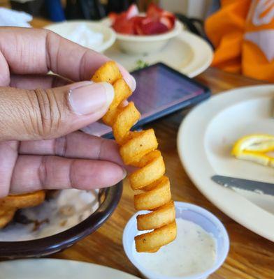 Fuuuuunnnnn and yummy! Now THAT'S a curly fry! Haha