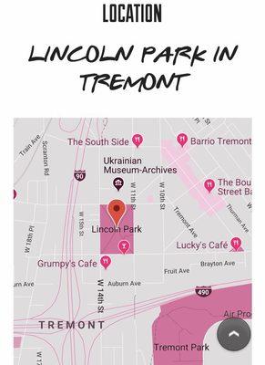 A map -- Location of Lincoln Park