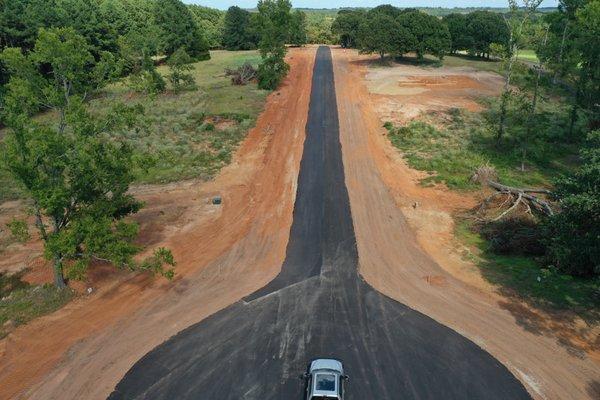 Installed a new county road in Smith County.