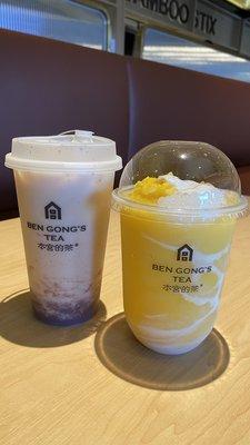 Black Rice & Taro Milk Tea and Mango Pomelo Sago