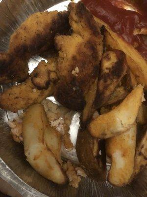 Burnt Chicken, Frozen Potatoes