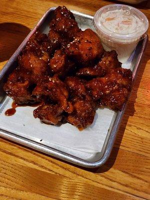 Fried Chicken Bites with Spicy Korean Glaze