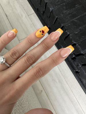 Duck/French acrylic nails