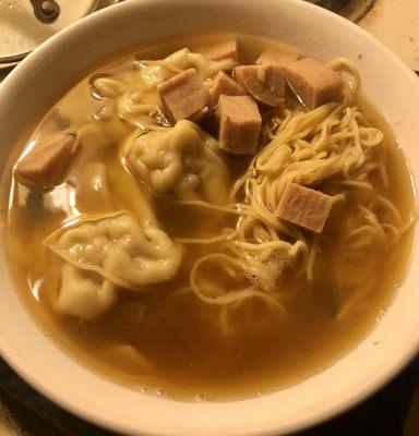 Added Wontons and Spam to my Saimin.