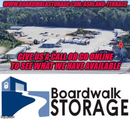 Give us a call or go to www.boardwalkstorage.com/ashland-terrace to see what is available at this time. We can't wait to hear from you.