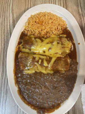 Chicken and cheese enchiladas!!