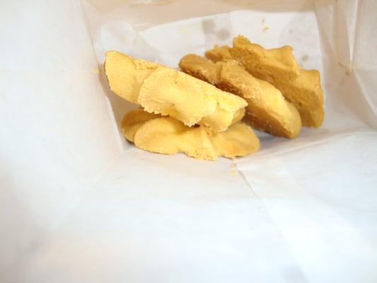 My purchase of 4 Mexican Shortbread Cookies from San Antonio Fresh Mexican Bakery and Juice Bar January 26th 2013.