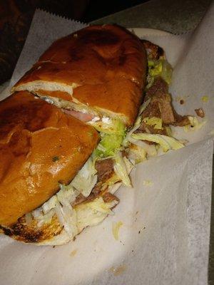 Beef tongue torta