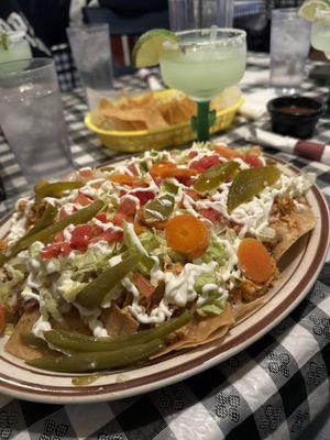 Chicken Nachos & Blended Margaritas