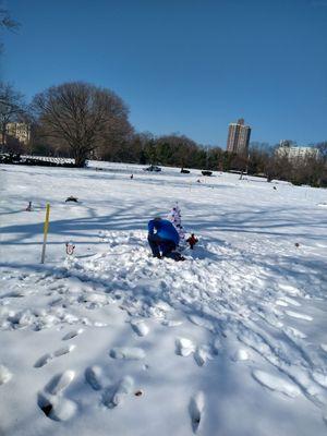 80 years young and digging for name plates -- in a light fleece no less..