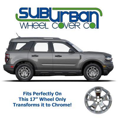 7968P-C - 2021-2023 Ford Bronco Sport Chrome Wheel Skins