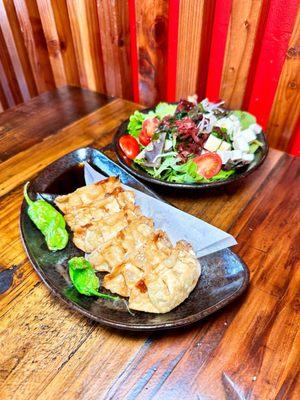 Crispy Gyoza & House Salad