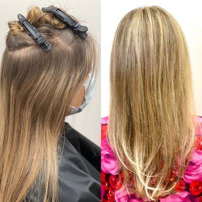 Salon services before and after