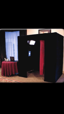 Large 8x8 enclosed Photo Booth.