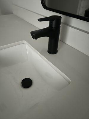 Bathroom faucet installation