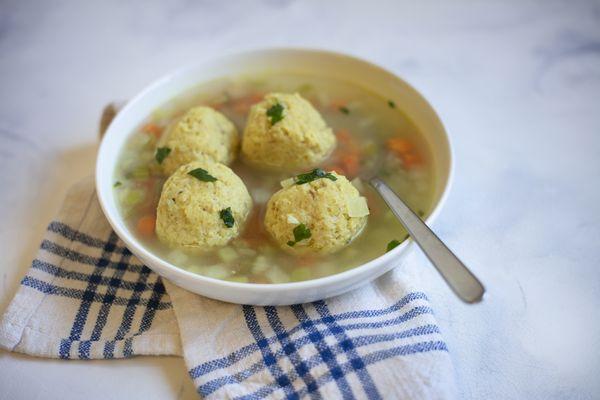 Matzo ball soup for Passover