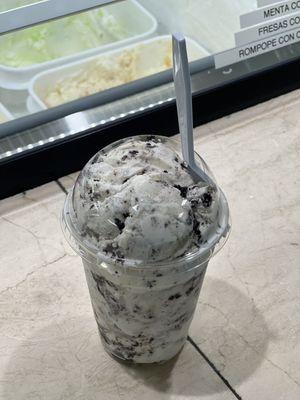 Cookies and cream in a cup