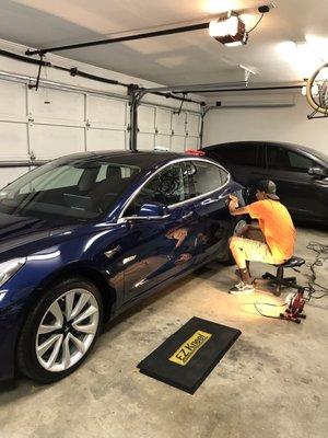 Ceramic Coating on a Tesla 3