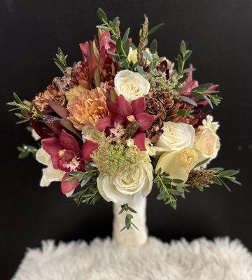 One of our bridal bouquets. Let us create your one of a kind bouquet for your special day!