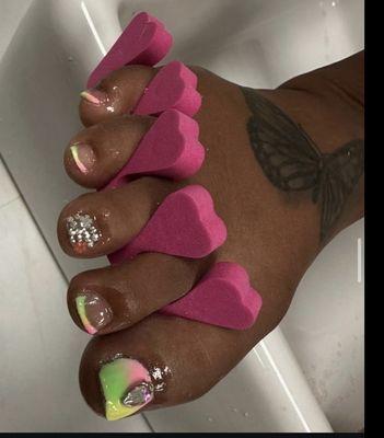 Pedicure with design