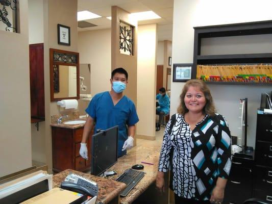 Dr. Sagisi and one of his friendly staff Ofelia at his office ready to help you!