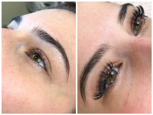 Before and After, Volume Lash Extensions