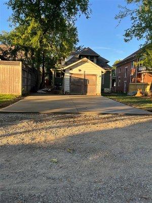 Concrete driveway