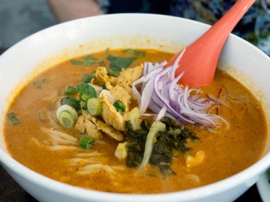 Khao Soi, with chicken. Lunch portion.