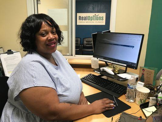 Meet Shonda our Patient Services Administrator. She will take good care of you when you call our clinic or and when you check in.