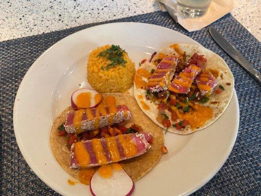 Ahi tuna tacos